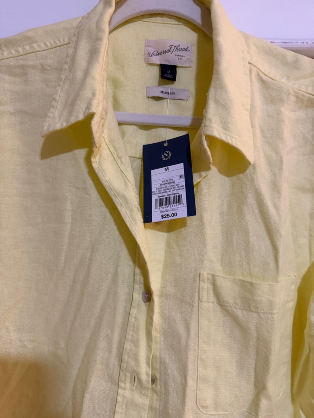 Universal Thread Light Yellow Button-Up Shirt - Picture 2 of 3